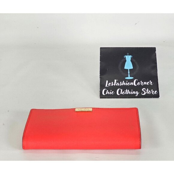Kate Spade Women's Geranium Saffiano Leather Wallet Newbury Lane Stacy 292 - Picture 10 of 12